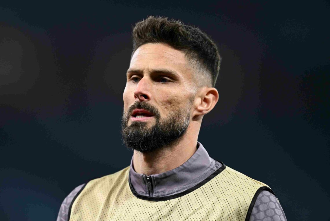 Olivier Giroud of LOSC Lille warms up prior to the UEFA Europa League 2025/26 Round of 16 Second Leg match between Aston Villa FC and Lille OSC