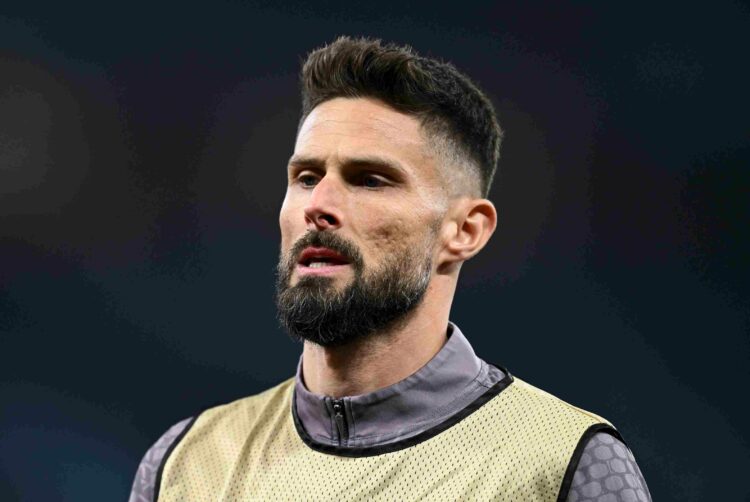 Olivier Giroud of LOSC Lille warms up prior to the UEFA Europa League 2025/26 Round of 16 Second Leg match between Aston Villa FC and Lille OSC