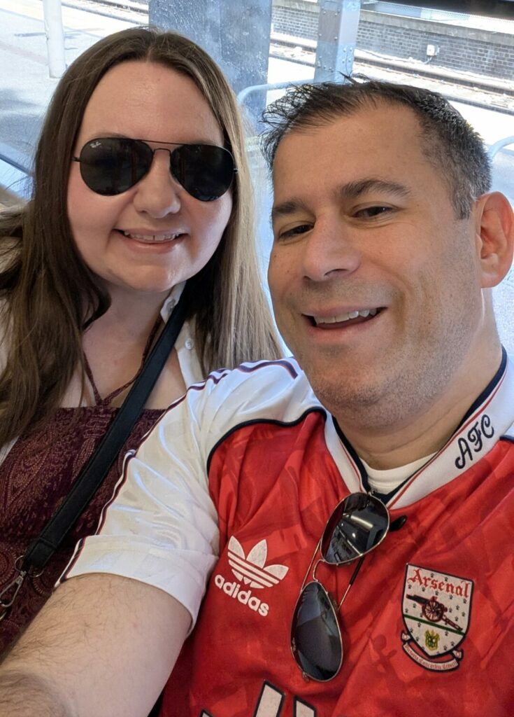 Paul Williams and Joanna Ryan travelling to Highbury & Is, 30 May 2026