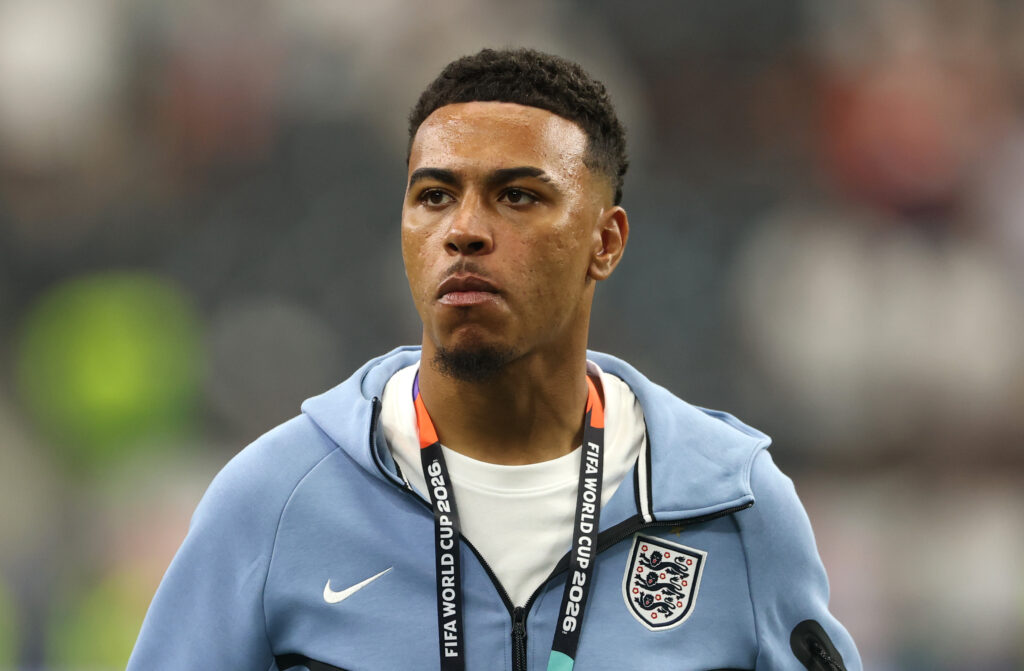 Arsenal make £100m Villa man number 1 target 4 Morgan Rogers #17 of England inspects the pitch before the FIFA World Cup 2026 Group L match between England and Croatia