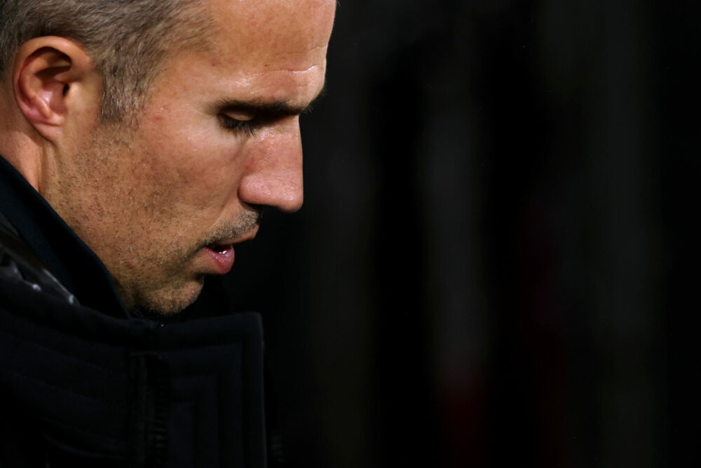 Robin Van Persie, Head Coach of Feyenoord, looks on prior to the UEFA Europa League 2025/26 League Phase MD5 match between Feyenoord and Celtic FC ...