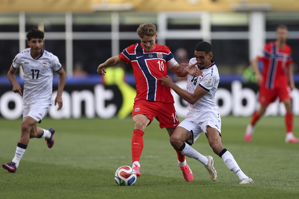 World Cup rule changes fail to stop Arsenal corner goals 3 Martin Odegaard #10 of Norway is challenged by Amir Alammari #16 of Iraq during the FIFA World Cup 2026 Group I match between Iraq and Norway at Boston Stadium on June 16, 2026 in Foxborough, Massachusetts. (Photo by Mattia Ozbot/Getty Images)