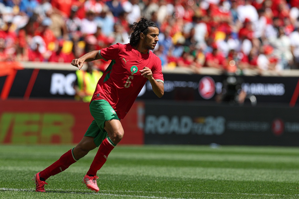 Arsenal competing with PSG for Lille signing 3 Ayyoub Bouaddi #6 of Morocco in action against Norway during the international friendly match at Sports Illustrated Stadium on June 7, 2026 in Harrison, New Jersey. (Photo by Vincent Carchietta/Getty Images)