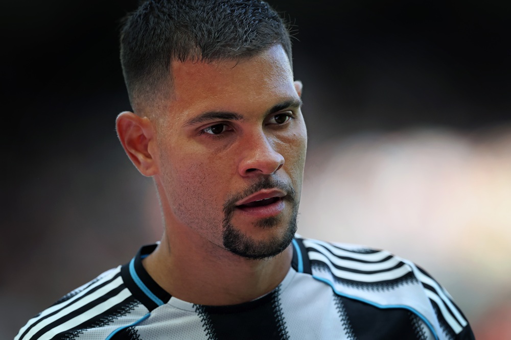 Bruno Guimarães of Newcastle United is seen during the Premier League match between Newcastle United and West Ham United at St James' Park on May 17, 2026 in Newcastle upon Tyne, England. (Photo by Ian MacNicol/Getty Images)