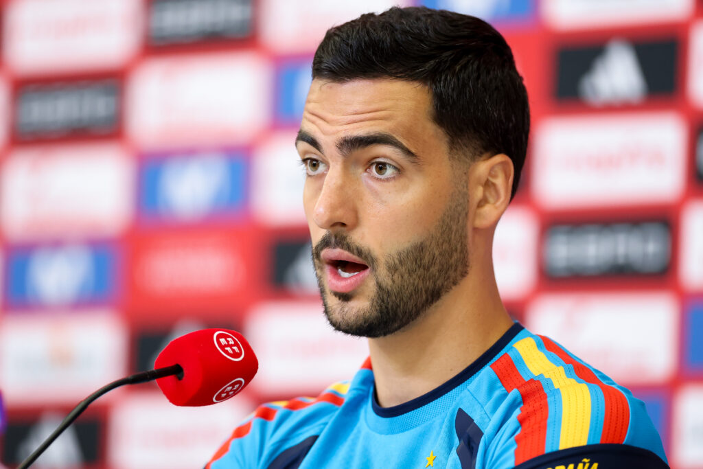 Mikel Merino: I’ve been managing my workload 4 JUNE 16: Mikel Merino #6 of Spain speaks with the media during a press conference at Baylor School on June 16, 2026 in Chattanooga, Tennessee