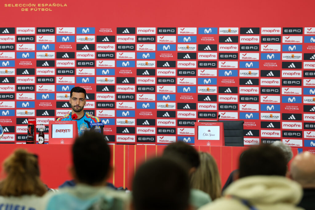 Mikel Merino: I’ve been managing my workload 2 JUNE 16: Mikel Merino #6 of Spain speaks with the media during a press conference at Baylor School on June 16, 2026 in Chattanooga