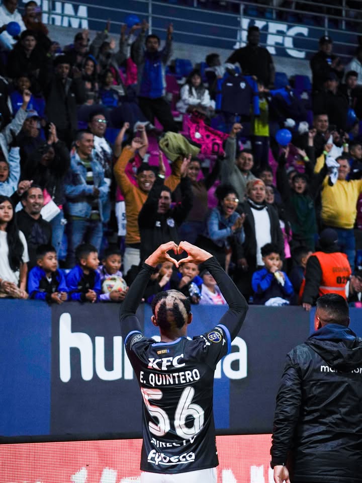 Edwin Quintero on his Independiente del Valle debut (Photo via Quintero on Instagram)