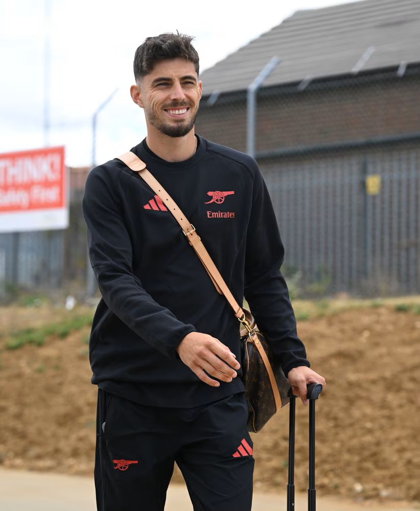 Kai Havertz travelling to Girona (Photo via Arsenal.com)
