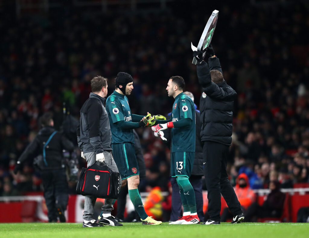 Ex-Gunner finds new club in Mexico 4 David Ospina of Arsenal comes on for Petr Cech of Arsenal during the Premier League match between Arsenal and Everton at Emirates Stadium on February 3, 2018 in London