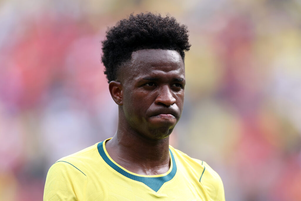Arsenal identify Vinicius Junior alternative 3 Vinicius Junior #7 of Brazil during the FIFA World Cup 2026 Round Of 16 match between Brazil and Norway at New York New Jersey Stadium on July 05, 2026 in East Rutherford, New Jersey.