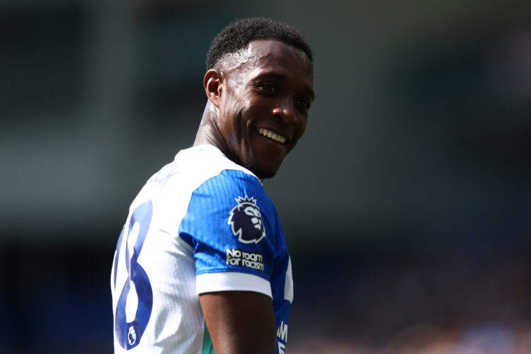 Danny Welbeck of Brighton & Hove Albion gestures during the Premier League match between Brighton & Hove Albion and Wolverhampton Wanderers