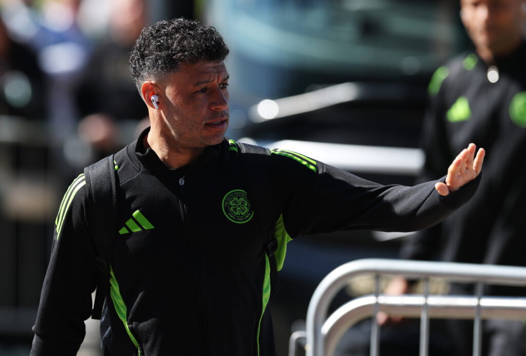 Alex Oxlade-Chamberlain of Celtic arrives at the stadium prior to the Premier League match between Celtic and Rangers at Celtic Park on May 10, 2026 in Glasgow, Scotland.