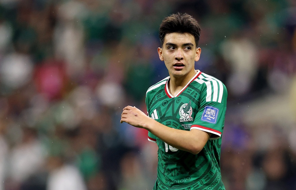 Gilberto Mora #19 of Mexico during the FIFA World Cup 2026 Round Of 32 match between Mexico and Ecuador at Mexico City Stadium on June 30, 2026 in Mexico City, Mexico. (Photo by Carl Recine/Getty Images)