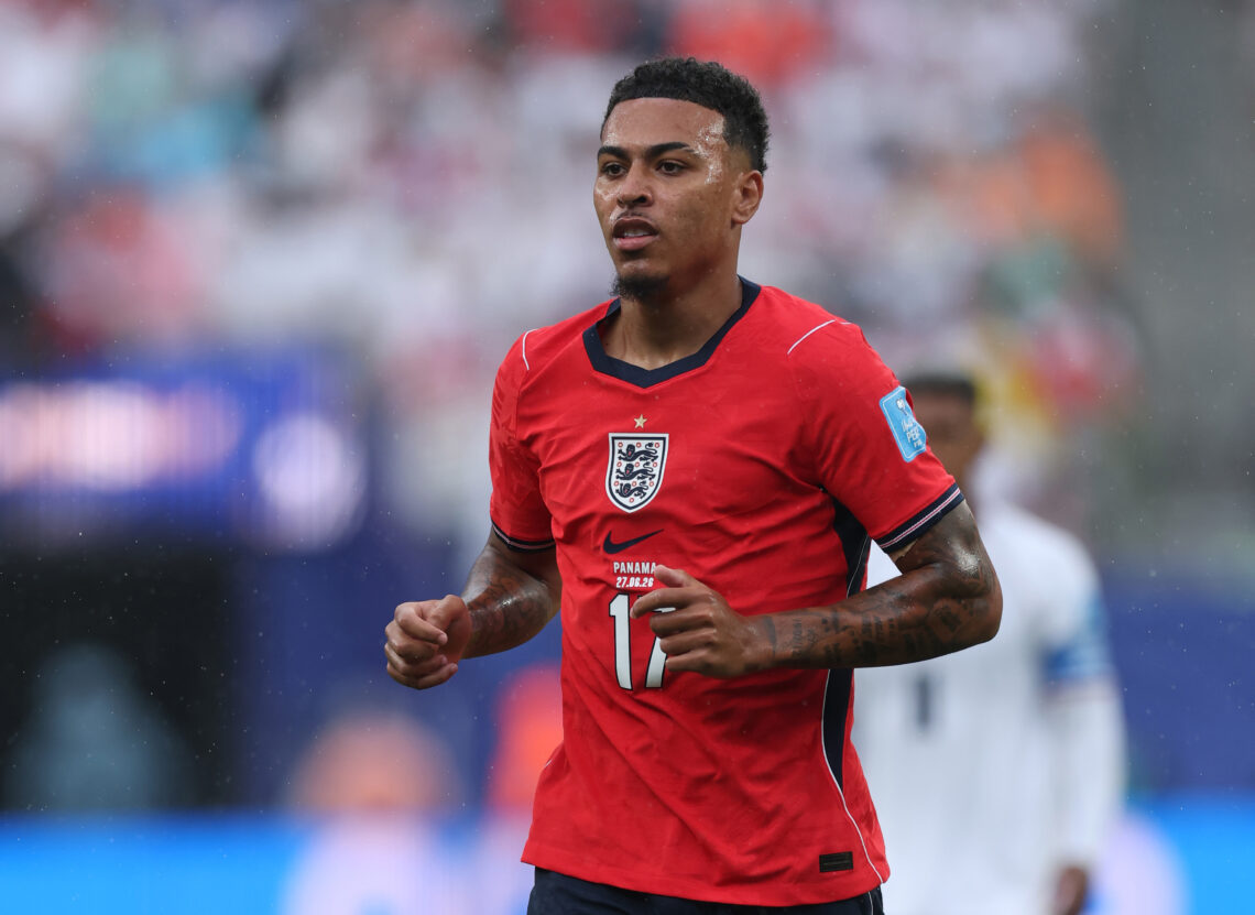 Morgan Rogers #17 of England during the FIFA World Cup 2026 Group L match between Panama and England at New York New Jersey Stadium