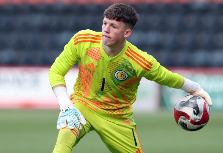 warrren lyall of Scotland is seen during the UEFA Under-17 EURO 2026 Qualifier between Scotland and England at Excelsior Stadium on October 28, 202...
