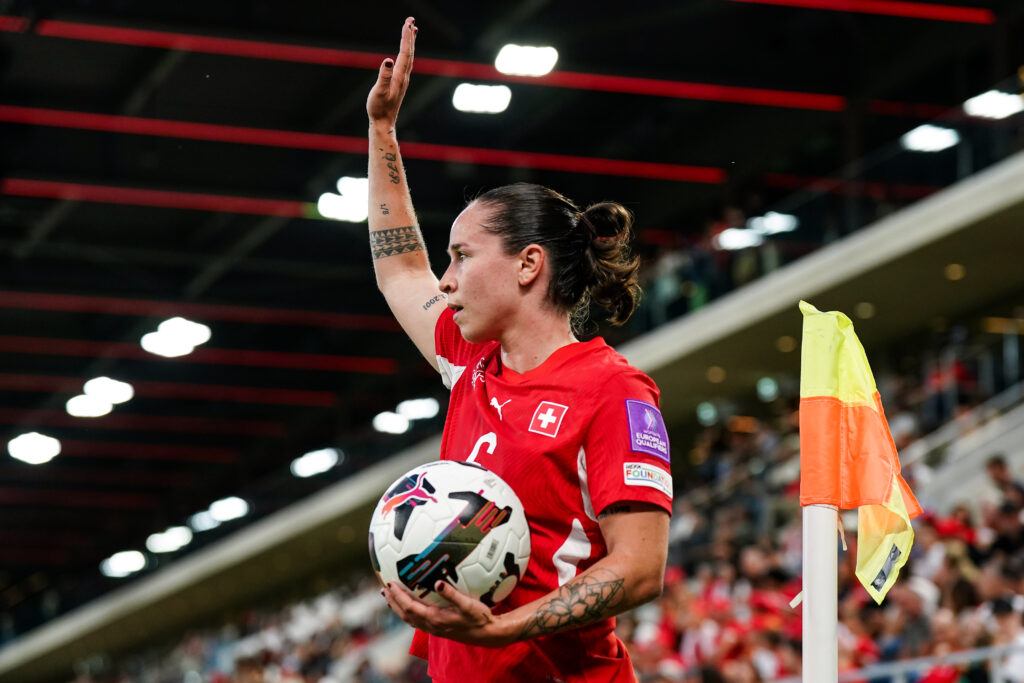 Geraldine Reuteler of Switzerland looks on during the FIFA Women's World Cup 2027 Qualifier match between Switzerland and Malta at AIL Arena on June 05, 2026