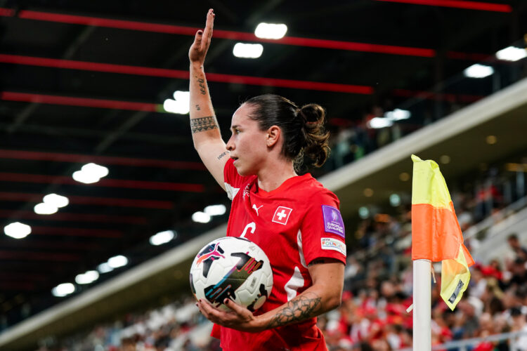Geraldine Reuteler of Switzerland looks on during the FIFA Women's World Cup 2027 Qualifier match between Switzerland and Malta at AIL Arena on Jun...