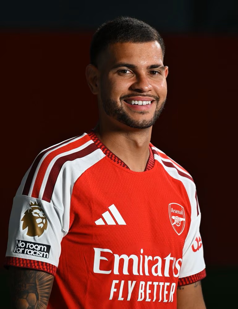 Bruno Guimaraes with Arsenal (Photo via Arsenal.com)