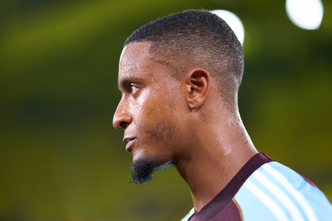 Ezri Konsa Ngoyo of Aston Villa looks on the Trofeo de La Ceramica match between Villarreal CF and Aston Villa at Estadio de la Ceramica on August ...