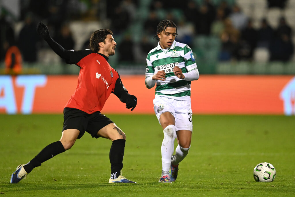 Incoming Arsenal January 2027 signing suffering from back injury 4 TALLAGHT, IRELAND - DECEMBER 18: Victor Ozhianvuna of Shamrock Rovers is put under pressure by Vincenzo Polito of Hamrun Spartans during the UEFA Conference League 2025/26 League Phase MD6 match between Shamrock Rovers FC and Hamrun Spartans F.C. at Tallaght Stadium on December 18, 2025 in Tallaght, Ireland. (Photo by Charles McQuillan/Getty Images)
