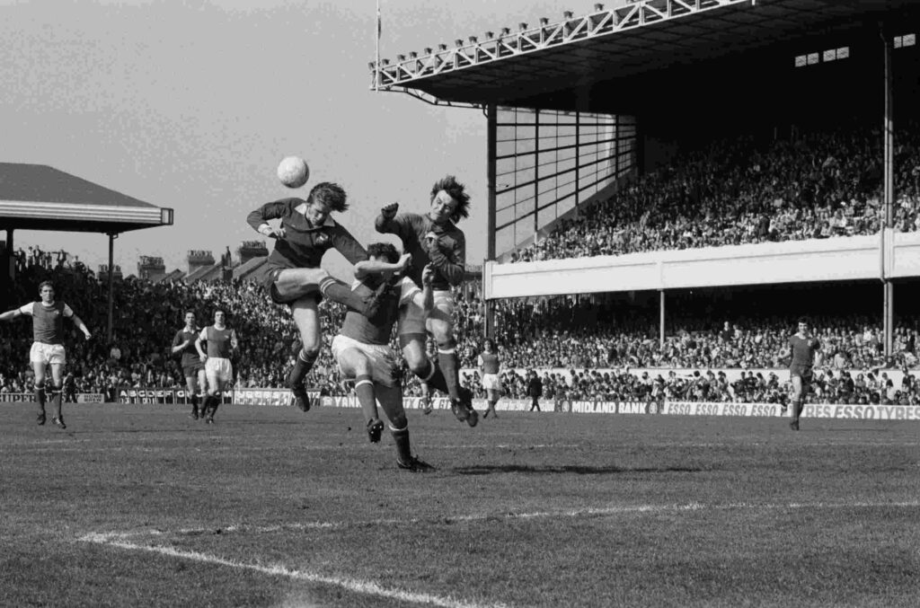 Former Arsenal keeper Jimmy Rimmer dies 4 Arsenal Football Club goalkeeper Jimmy Rimmer jumps to punch the ball ahead of Ipswich Town FC's Trevor Whymark, left, while Arsenal defender Richie Powling is caught in between, Arsenal Stadium, Highbury, London, April 17th 1976. (Photo by Peter Cade/Central Press/Hulton Archive/Getty Images)