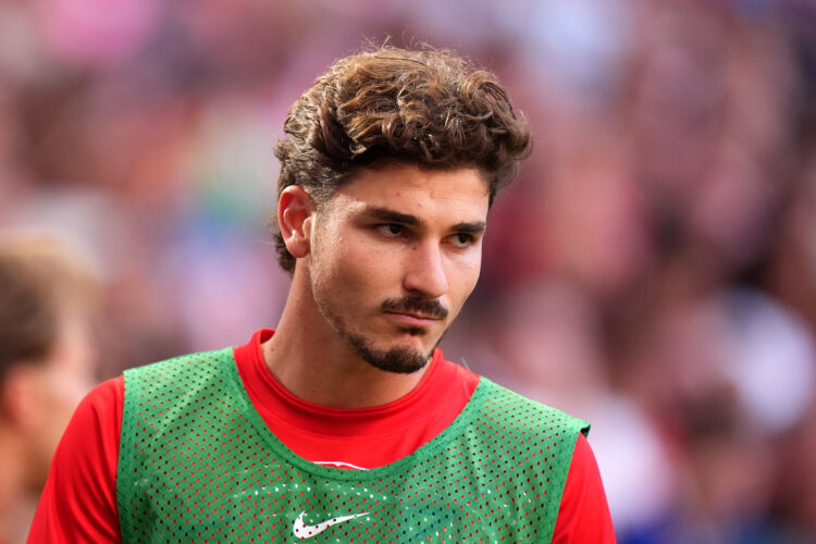 Julian Alvarez of Atletico de Madrid looks on during the LaLiga EA Sports 2026/27 match between Atletico de Madrid and Villarreal CF at Riyadh Air ...