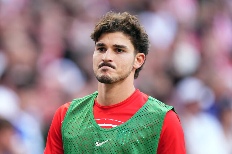 Julian Alvarez of Atletico de Madrid looks on during the LaLiga EA Sports 2026/27 match between Atletico de Madrid and Villarreal CF at Riyadh Air ...