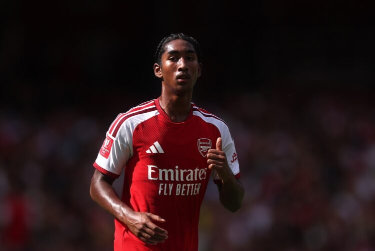 Marli Salmon of Arsenal during the pre-season friendly match between Arsenal FC and Borussia Dortmund at Emirates Stadium on August 09, 2026 in Lon...