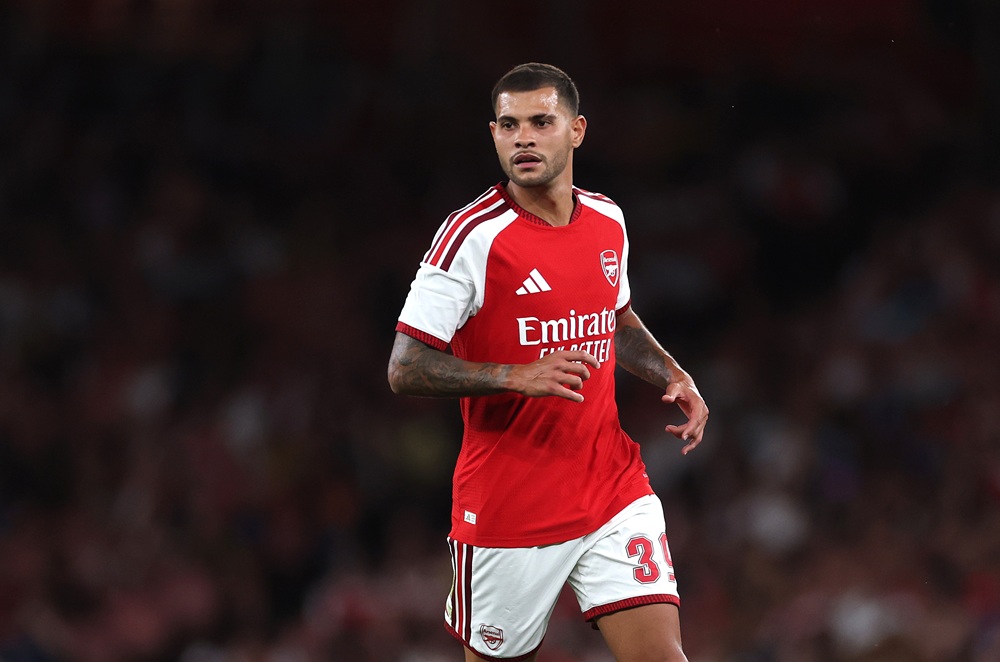 Bruno Guimaraes shares message for fans after Arsenal debut 1 Bruno Guimaraes of Arsenal during the pre-season friendly match between Arsenal FC and Como Calcio at Emirates Stadium on August 12, 2026 in London...