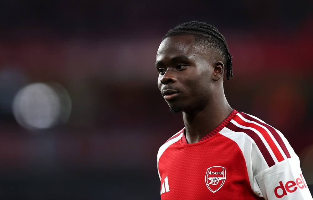 Bukayo Saka of Arsenal during the Premier League 2026/27 match between Arsenal FC and Coventry City at Emirates Stadium on August 21, 2026 in London, England. (Photo by Julian Finney/Getty Images)
