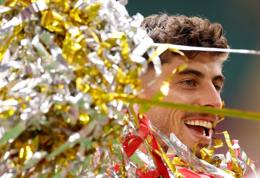 Arsenal boss delivers Odegaard prediction after City win 4 CARDIFF, WALES - AUGUST 16: Kai Havertz of Arsenal celebrates after winning the 2026 FA Community Shield match between Arsenal and Manchester City at Principality Stadium on August 16, 2026 in Cardiff, Wales. (Photo by Carl Recine/Getty Images)