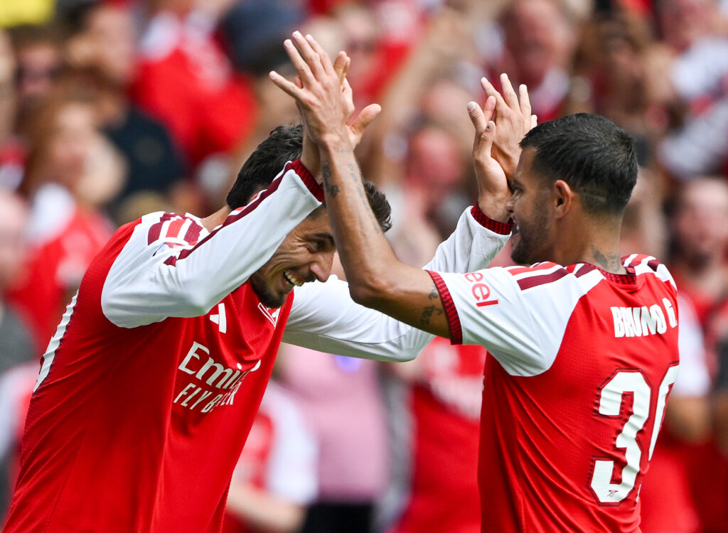Arsenal summer signings Bruno & Tzolis praised by new teammates 5 arsenal v manchester city 2026 fa community shield 7