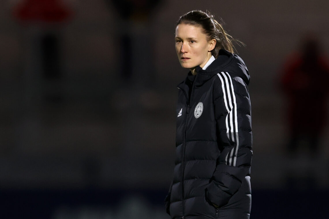 2 Arsenal players selected for u20 Women's World Cup 1 BOREHAMWOOD, ENGLAND - DECEMBER 12: Lydia Bedford, Manager of Leicester City looks on during the warm up prior to the Barclays FA Women's Super Lea...