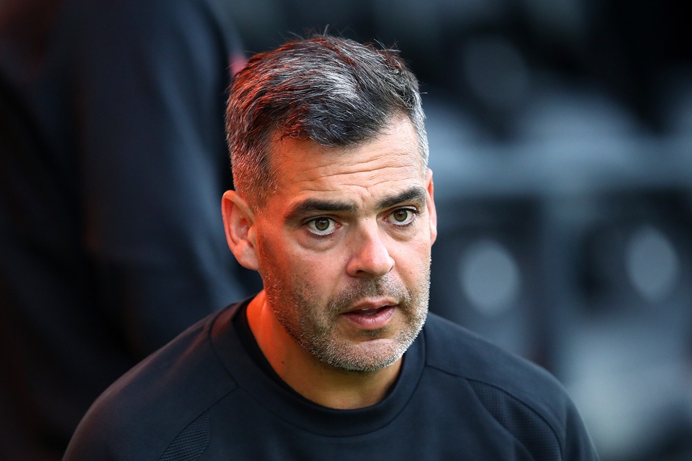 David Horseman, Manager of Arsenal looks on before the Vertu Trophy match between Barnet and Arsenal U21 at The Hive on August 18, 2026 in Barnet, England. (Photo by Cameron Howard/Getty Images)