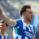 BRIGHTON, ENGLAND - MAY 09: Jack Hinshelwood of Brighton & Hove Albion celebrates scoring his team's first goal during the Premier League match between Brighton & Hove Albion and Wolverhampton Wanderers at Amex Stadium on May 09, 2026 in Brighton, England. (Photo by Clive Rose/Getty Images)