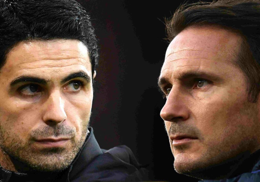 Arsenal v Coventry team and injury news 2 Image numbers 1183588211,1196044327 - GRADIENT ADDED) In this composite image a comparison has been made between Frank Lampard, Manager of Chelsea (L) and Mikel Arteta, Manager of Arsenal . Chelsea and Arsenal meet in a Premier League fixture on January 21, 2020 at Stamford Bridge in London. ***LEFT IMAGE*** BURNLEY, ENGLAND - OCTOBER 26: Frank Lampard, Manager of Chelsea looks on prior to the Premier League match between Burnley FC and Chelsea FC at Turf Moor on October 26, 2019 in Burnley, United Kingdom. (Photo by Jan Kruger/Getty Images) ***RIGHT IMAGE*** BOURNEMOUTH, ENGLAND - DECEMBER 26: Mikel Arteta, Manager of Arsenal looks on during the Premier League match between AFC Bournemouth and Arsenal FC at Vitality Stadium on December 26, 2019 in Bournemouth, United Kingdom. (Photo by Dan Mullan/Getty Images)