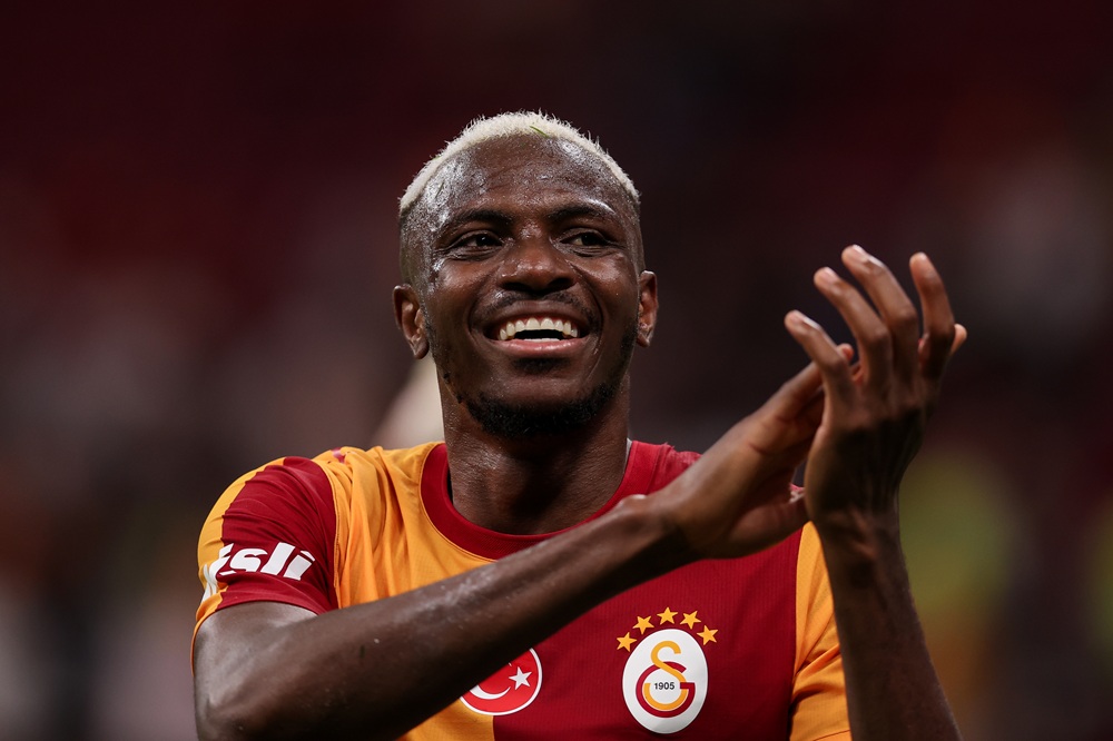 Victor Osimhen of Galatasaray reacts during the during the pre-season friendly match between Galatasaray SK and Rennes at Rams Park Stadium on August 2, 2026 in Istanbul, Turkey. (Photo by Ahmad Mora/Getty Images)