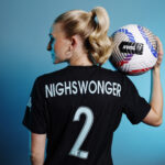 WHIPPANY, NEW JERSEY - MARCH 27: Jenna Nighswonger #2 of NJ/NY Gotham FC poses for a portrait during Gotham FC Media Day at Hanover Marriott on March 27, 2024 in Whippany, New Jersey. (Photo by Sarah Stier/Getty Images)