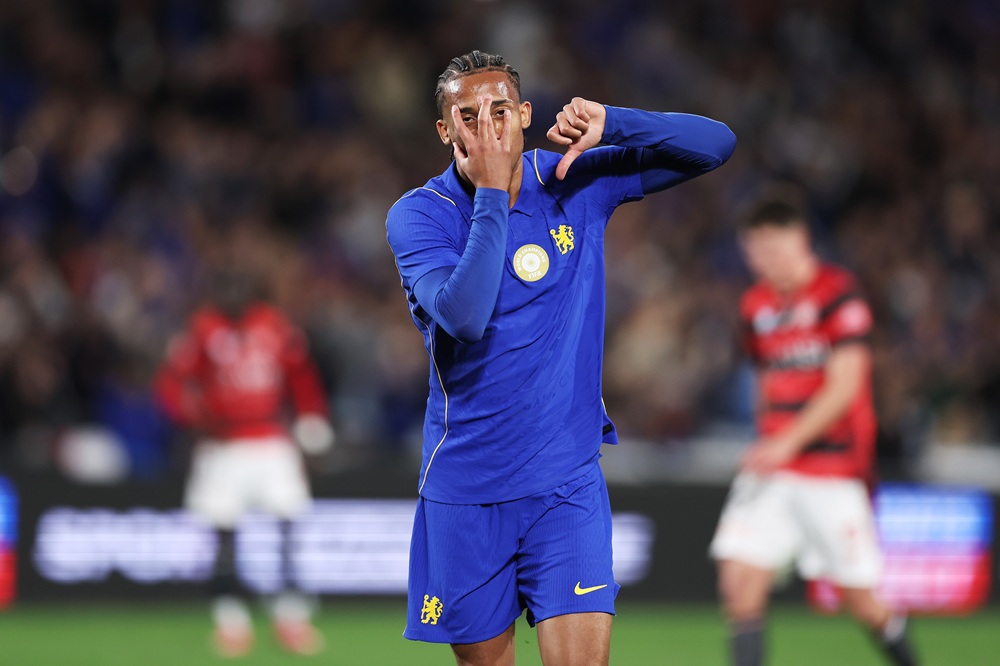 Joao Pedro of Chelsea celebrates scoring a goal during the Sydney Super Cup match between Western Sydney Wanderers and Chelsea FC at Accor Stadium on July 28, 2026 in Sydney, Australia. (Photo by Matt King/Getty Images)