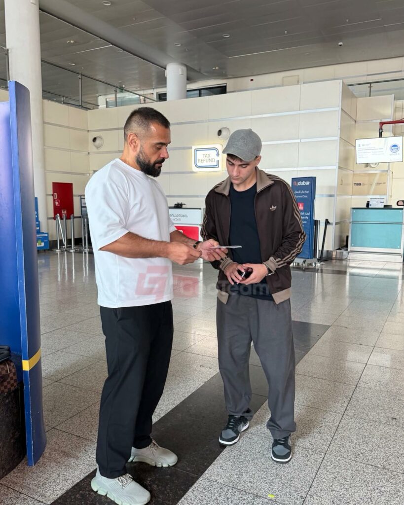 Andria Bartishvili on his way to Arsenal (Photo via Geo__team on Instagram)