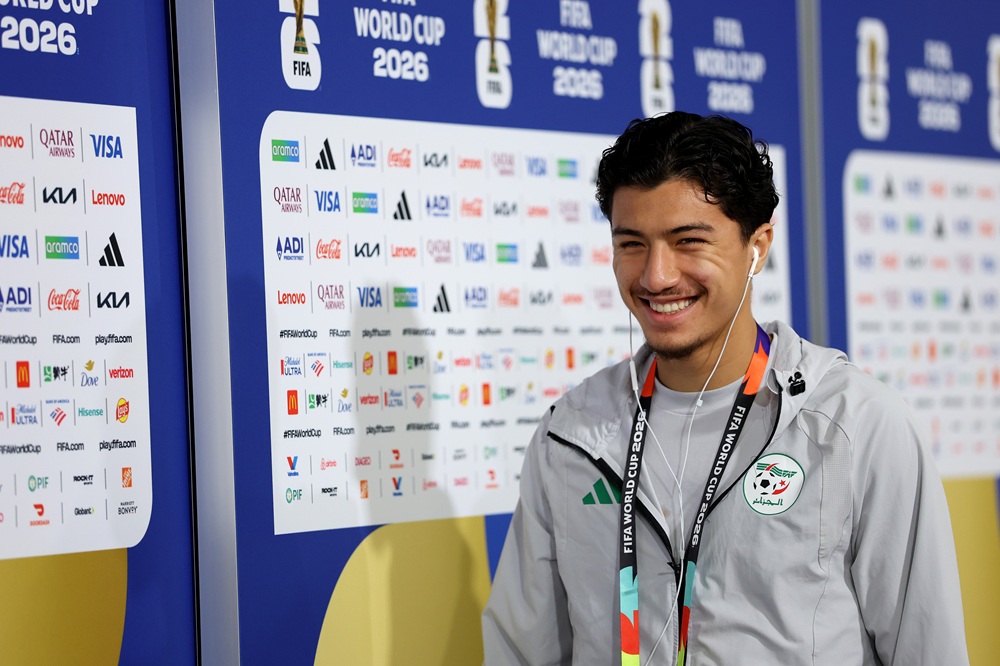 Ibrahim Maza #22 of Algeria arrives before the FIFA World Cup 2026 Group J match between Algeria and Austria at Kansas City Stadium on June 27, 2026 in Kansas City, Missouri. (Photo by Charlotte Wilson/Getty Images)