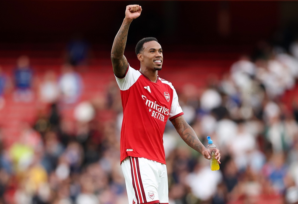 Gabriel of Arsenal celebrates after the Premier League 2026/27 match between Arsenal FC and Chelsea FC at Emirates Stadium on September 06, 2026 in London, England. (Photo by Justin Setterfield/Getty Images)