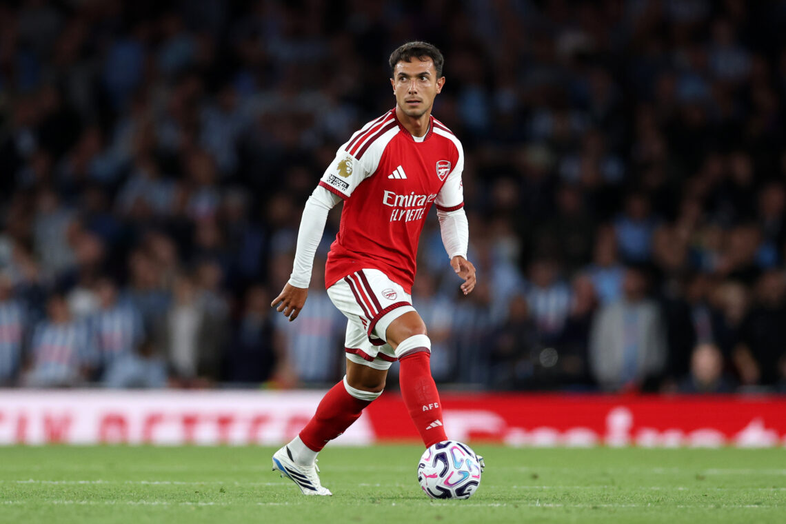 LONDON, ENGLAND - AUGUST 21: Martin Zubimendi of Arsenal during the Premier League 2026/27 match between Arsenal FC and Coventry City at Emirates S...