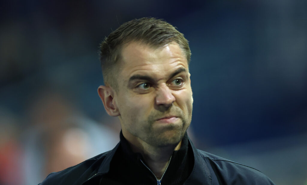 BIRMINGHAM, ENGLAND - SEPTEMBER 01: Tonda Eckert, the Southampton head coach, looks on during the Sky Bet Championship 2026/27 match between Birmingham City and Southampton at St Andrew’s at Knighthead Park on September 01, 2026 in Birmingham, England. (Photo by David Rogers/Getty Images)