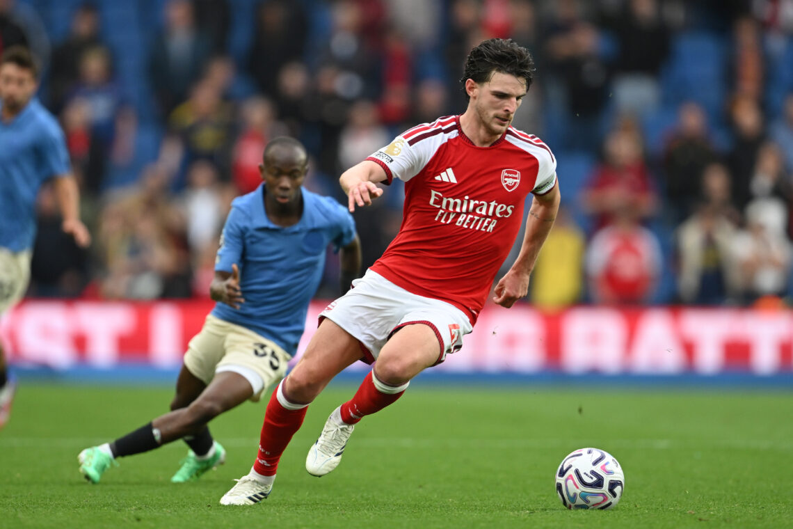 Premier League KMI panel gives verdict on 2 Brighton-Arsenal decisions 1 BRIGHTON, ENGLAND - SEPTEMBER 19: Declan Rice of Arsenal in action during the Premier League 2026/27 match between Brighton & Hove Albion and A...