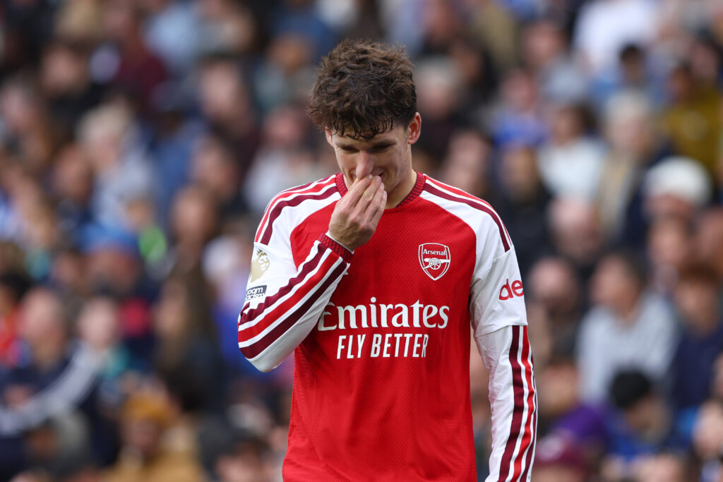 Arsenal star takes aim at Havertz-less Germany 2 BRIGHTON, ENGLAND - SEPTEMBER 19: Christos Tzolis of Arsenal reacts during the Premier League 2026/27 match between Brighton & Hove Albion and Arsenal FC at American Express Stadium on September 19, 2026 in Brighton, England. (Photo by Clive Rose/Getty Images)