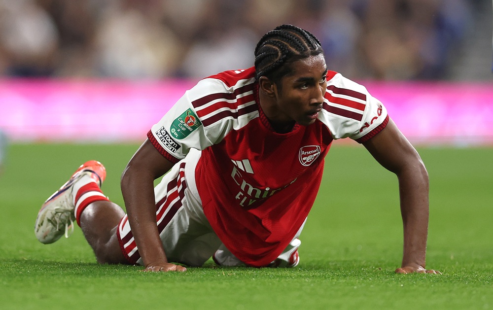 Arsenal youngster picks up injury after senior appearance vs Ipswich Town 2 Marli Salmon of Arsenal reacts during the Carabao Cup Third Round match between Ipswich Town and Arsenal at Portman Road on September 15, 2026 in Ipswich, England. (Photo by Alex Pantling/Getty Images)