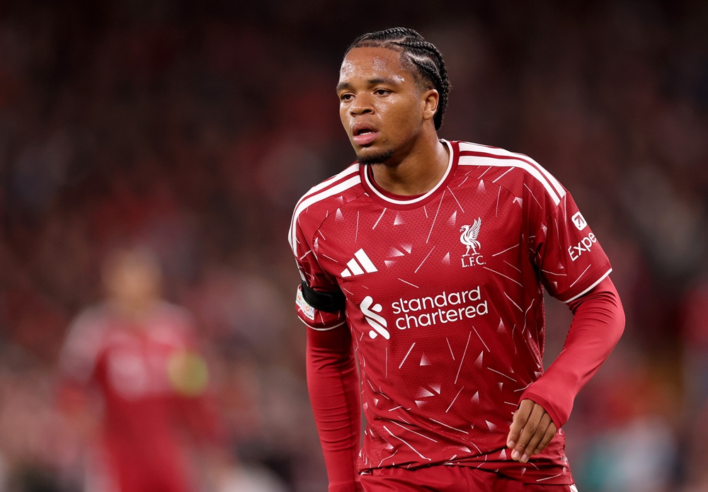 Arsenal monitoring Liverpool winger for transfer 5 Rio Ngumoha of Liverpool during the UEFA Champions League 2026/27 League Phase MD1 match between Liverpool FC and Atletico de Madrid at Anfield on September 09, 2026 in Liverpool, England. (Photo by Carl Recine/Getty Images)