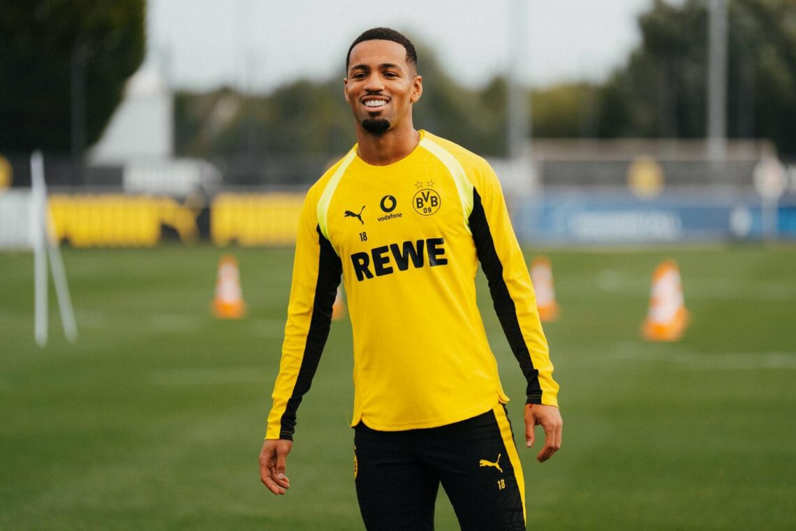 Ethan Nwaneri in training with Borussia Dortmund (Photo via BVB.de)