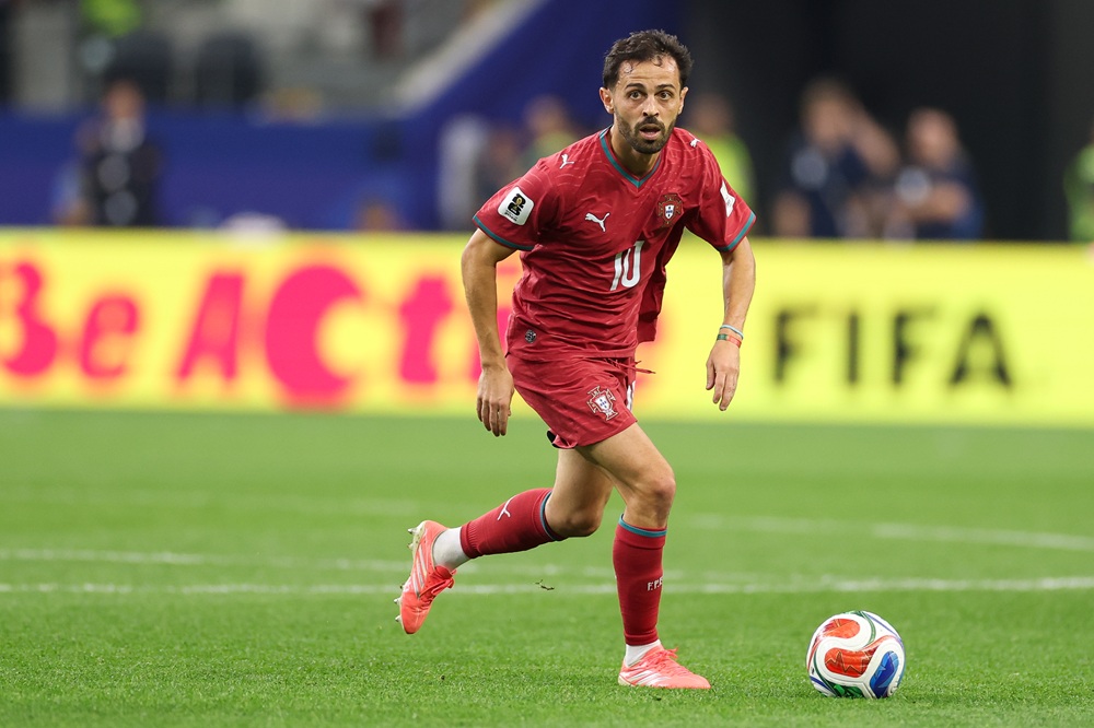 Bernardo Silva of Portugal in action during the FIFA World Cup 2026 Round Of 16 match between Portugal and Spain at Dallas Stadium on July 06, 2026 in Arlington, Texas. (Photo by Florencia Tan Jun/Getty Images)